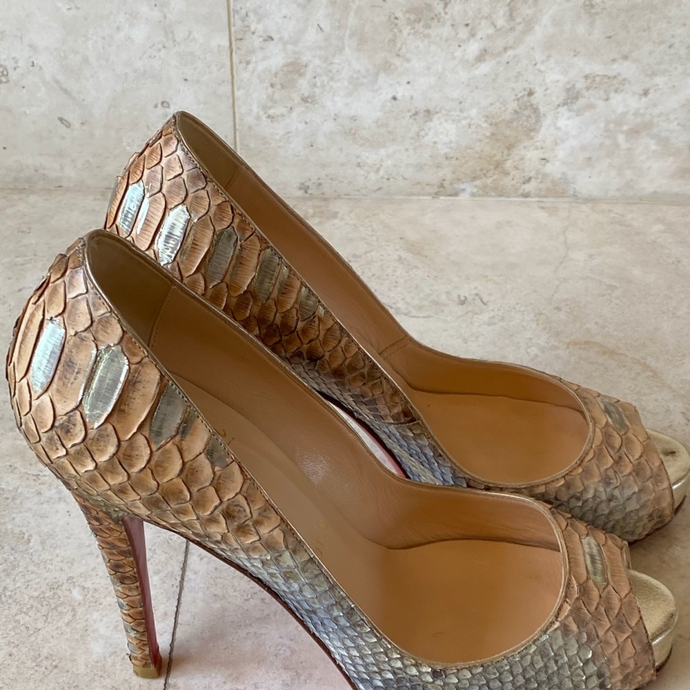 Christian Louboutin Python Very Prive Pumps - image 4